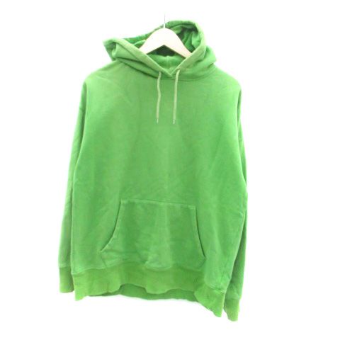 ステューシー STUSSY パーカー プルオーバー 長袖 ロゴプリント 裏起毛 M 緑 グリーン /HO43