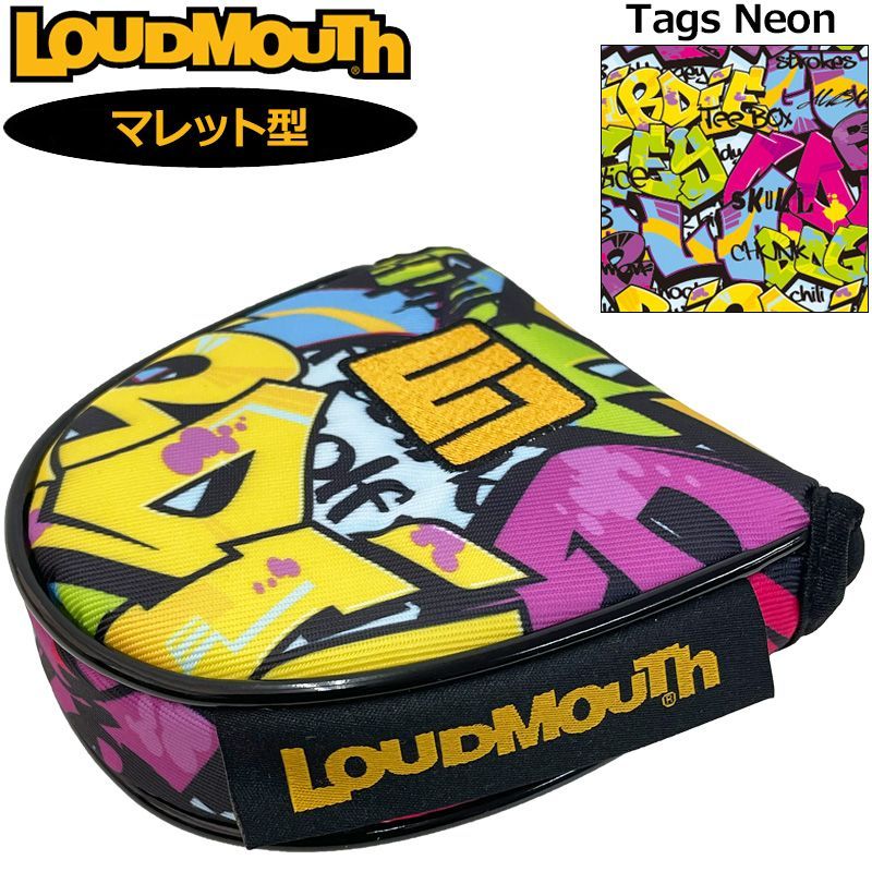 Loudmouth ラウドマウス パターカバー マレット型 ヘッドカバー パター用 Tags Neon タグスネオン LM-HC0008/MT 762989(317) ゴルフ用品 メンズ レディース 派手 な 新品【Loudmouth正規販売店】