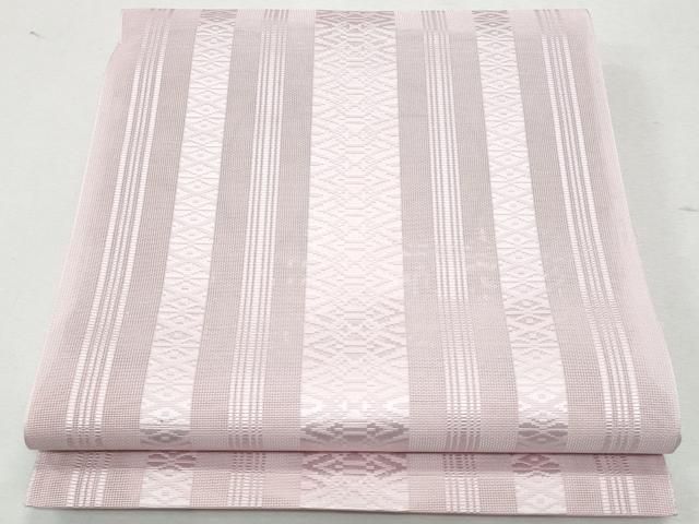 平和屋着物＊夏物 本場筑前博多織 八寸名古屋帯 紗献上 薄卵色