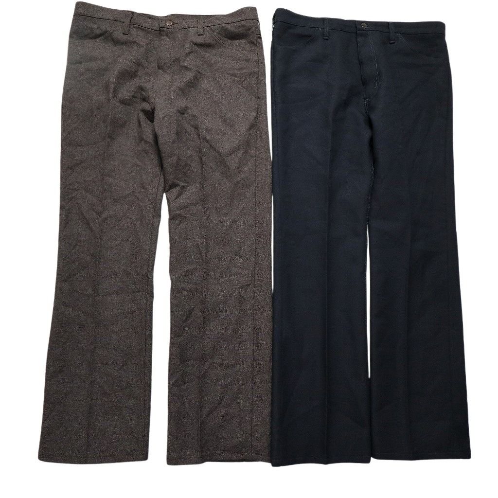 古着卸 Wrangler ラングラー ランチャー パンツ 8枚セット メンズ 38 40 センタークリース ブラック 古着 NB9815
