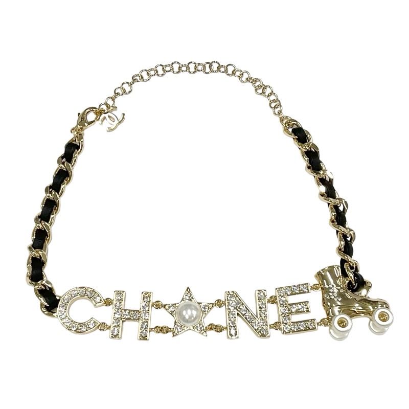 シャネル CHANEL ネックレス ペンダント チョーカー ゴールド ロゴ ココマーク チェーン ラインストーン パール 星 - メルカリ