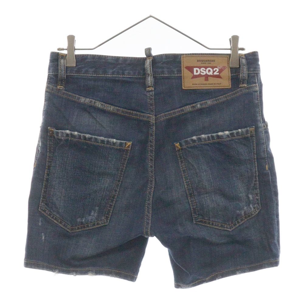 DSQUARED2 黒 ショートパンツ DSQUARED2 ディースクエアード ダメージ ボタンフライ デニム