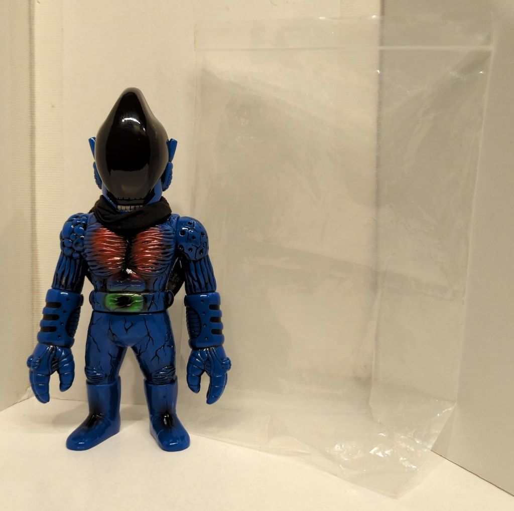 REALHEAD エイリマン 青成型 黒マスク 黒マフラー