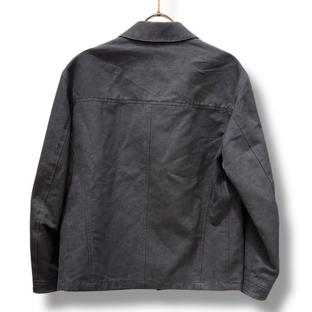 ダンヒル dunhill リネン ブルゾン ジャンパー M Dunhill - ダンヒル ジャケット ブルゾン リネン 無地 アウター