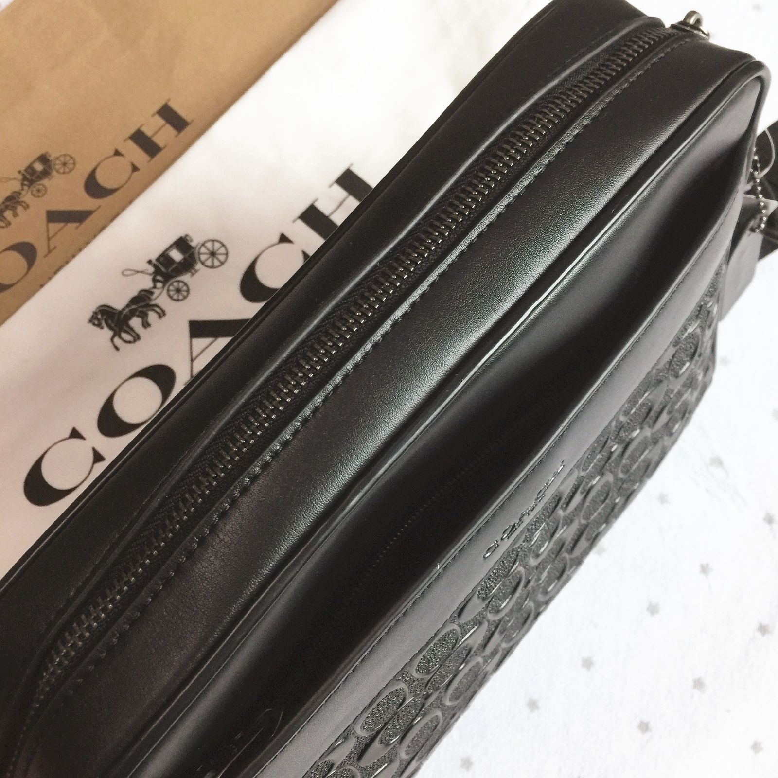 セール中】COACH コーチバッグ F28455 ブラック ショルダーバッグ