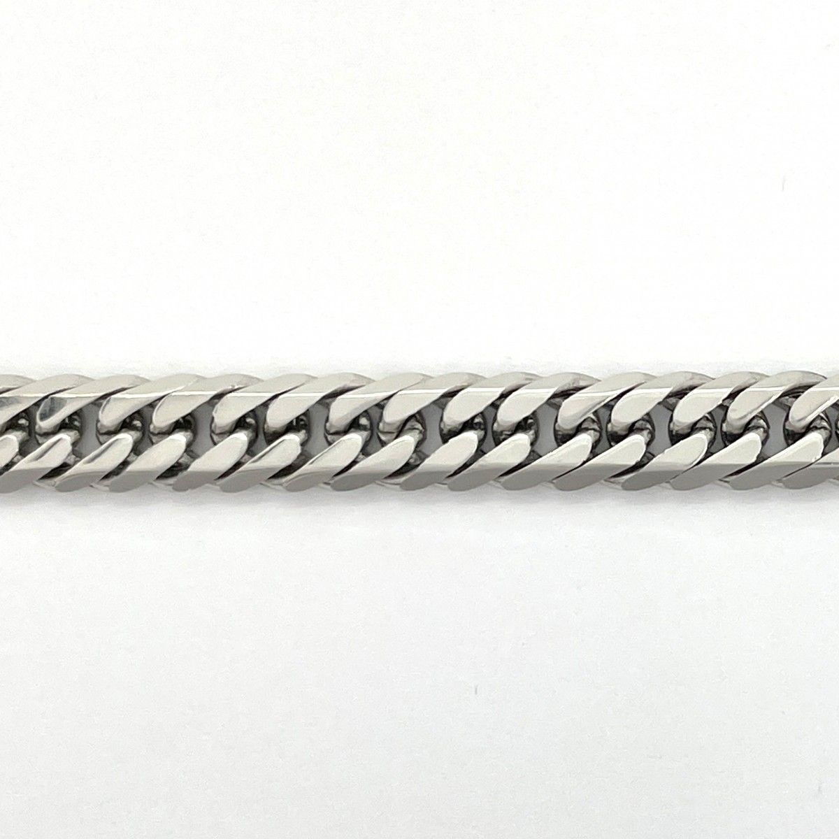 5khd299】喜平 ブレスレット Pt850 プラチナ 6面 ダブル 20.4cm 20.7g  