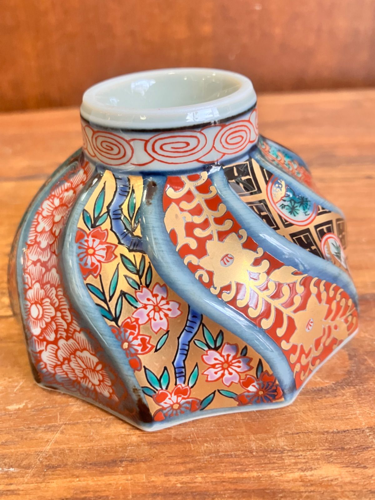 林九郎窯 古伊万里 色絵金彩 手毬 盛鉢 大鉢 盛皿 深鉢 27cm 林九郎窯 古伊万里 色絵金彩 手毬 盛鉢 大鉢 盛皿 深鉢