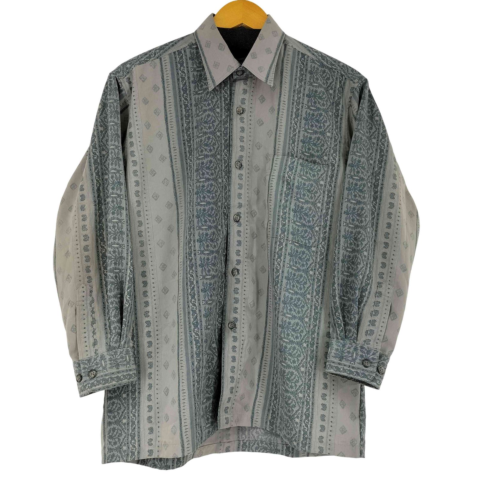 ユーズドフルギ USED古着 ART FISH 総柄レギュラーカラーシャツ メンズ JPN：M 