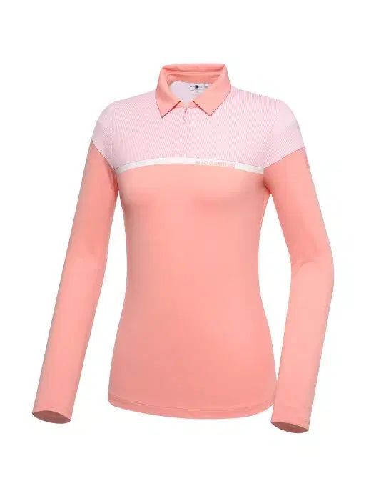 W.ANGLE ワイドアングル レディース 春秋 カラー 長袖Tシャツ ピーチ 85 90 95