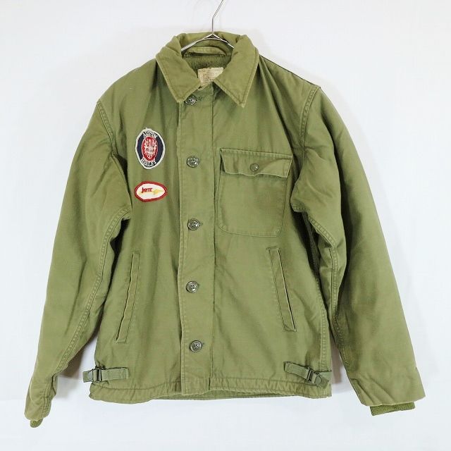 70s 米軍実物 U.S.NAVY A-2 後期型 デッキジャケット TALONジップ