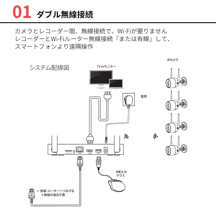 ELPA ネットワークカメラレコーダーセット