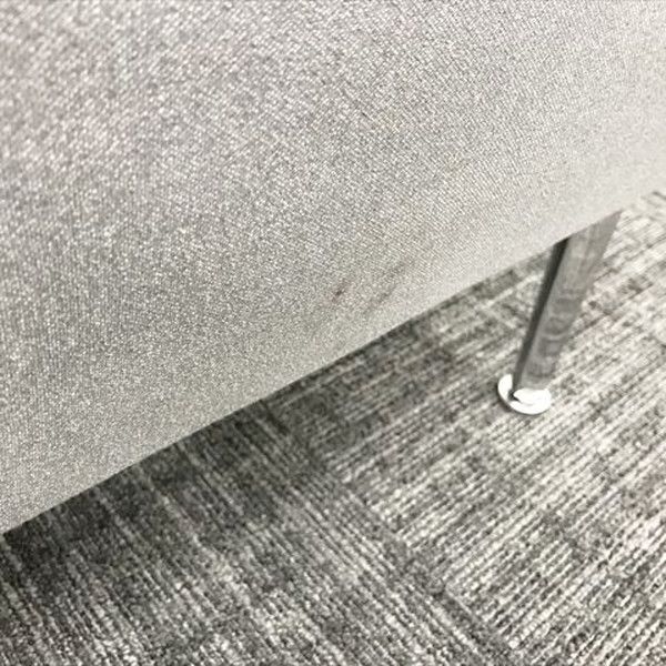 オカムラ 応接用ソファ 2人用 アウトレット ワークブース用 4本脚 グレー