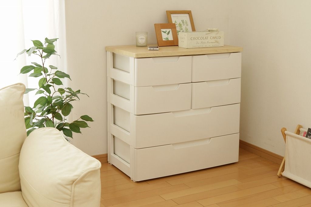 アイリスオーヤマ チェスト ホワイト ナチュラル MU-7224 IRIS OHYAMA MARWIL-DEMENAGEMENTS_CH