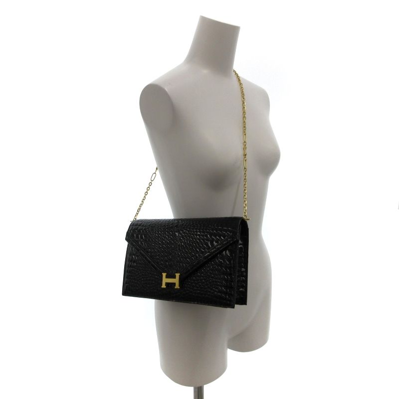 ヒルトン HILTON EUROPEAN COLLECTION ショルダーバッグ レザー クロコ