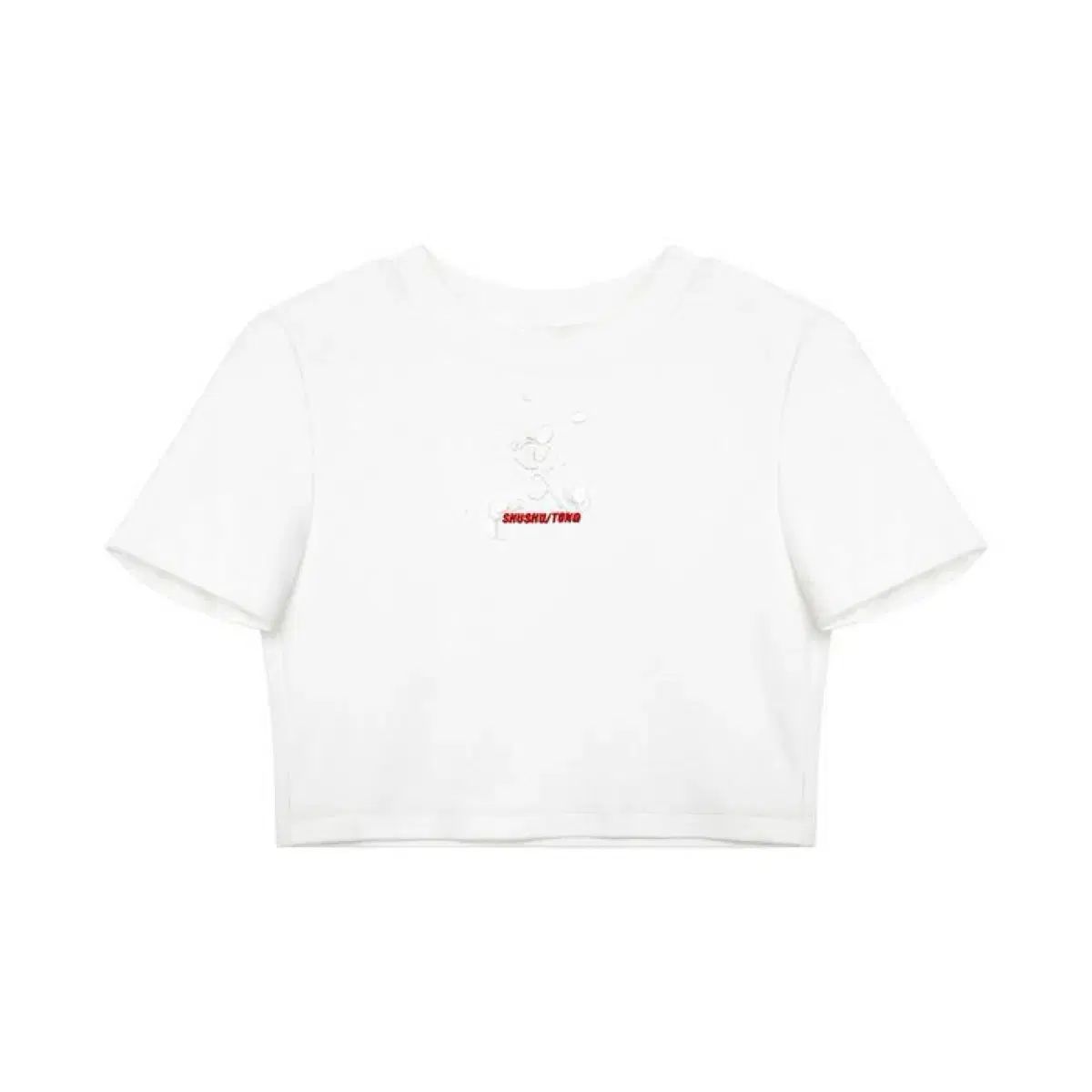 シュシュートン 24FW 半袖 クロップド Tシャツ ローズ サイズ 8
