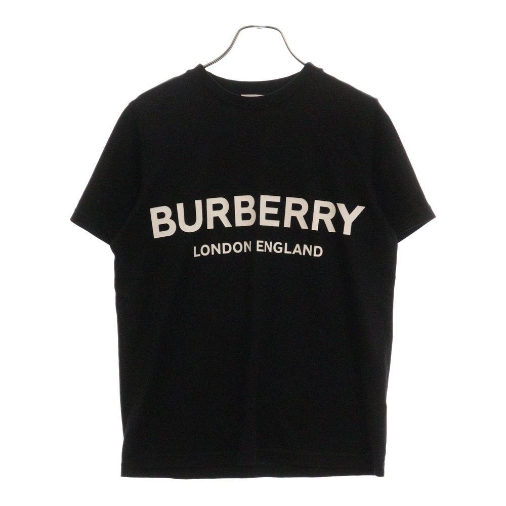 BURBERRY (バーバリー) ロゴプリント クルーネック半袖Tシャツ カットソー ブラック 8011651
