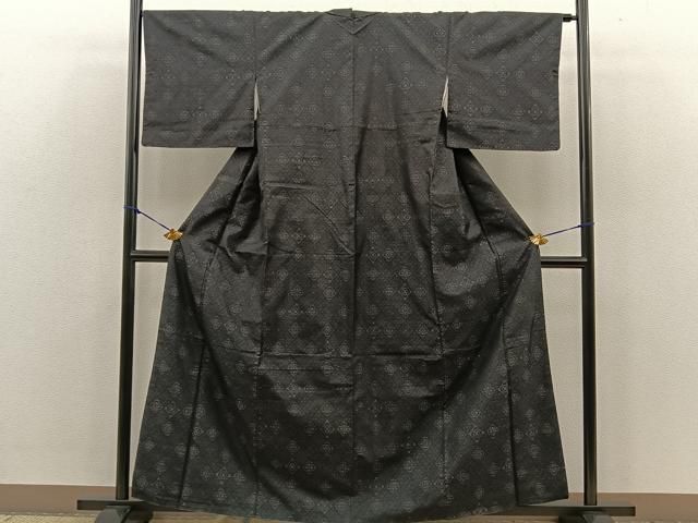 平和屋着物○本場大島紬 染大島 霞文 正絹 逸品 AABB7347ck