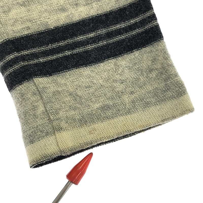 tricot COMME des GARCONS / トリココムデギャルソン | AD1998 | ウール Vネックボーダーニット | グレー/アイボリー/ブラック | レディース tricot COMME des GARCONS / トリココムデギャルソン | AD1998