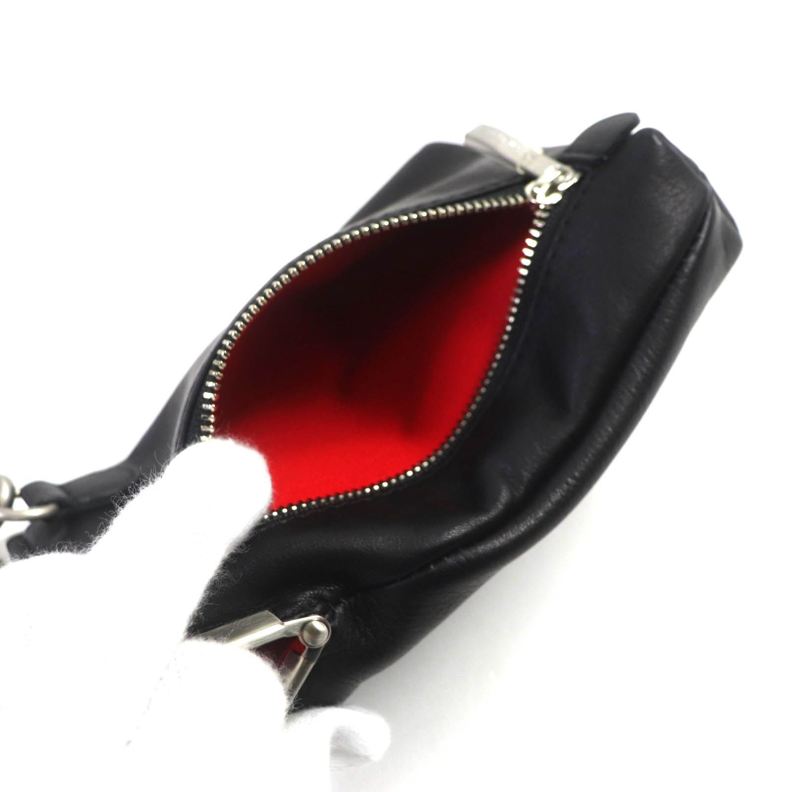 極美品☆kawa-kawa カワカワ 口金レザー スマホポシェット/ショルダー 