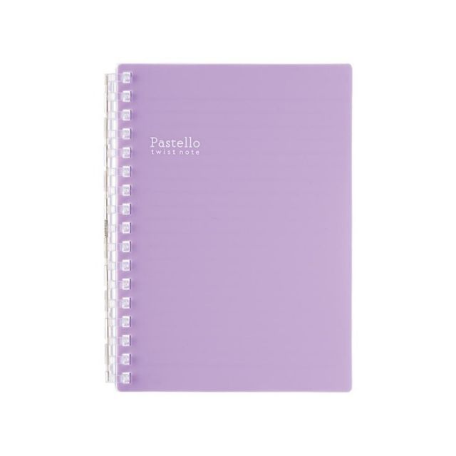 (まとめ）リヒトラブ Pastelloツイストノート　A6　ラベンダー N-1964-10 【×50セット】