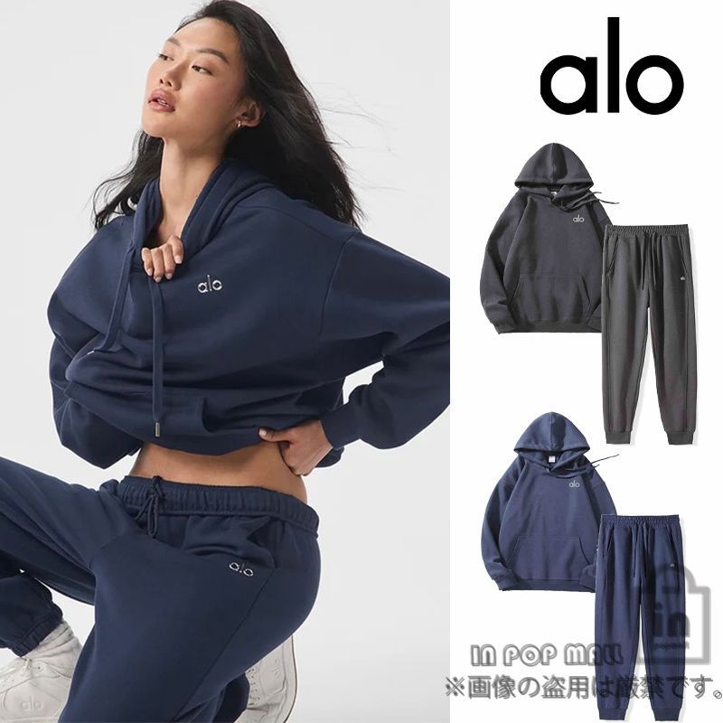 Alo Yoga アロヨガ 上下セット フィットネス ウェア パーカー+ Alo Yoga アロヨガ 上下セット フィットネス ウェア パーカー+