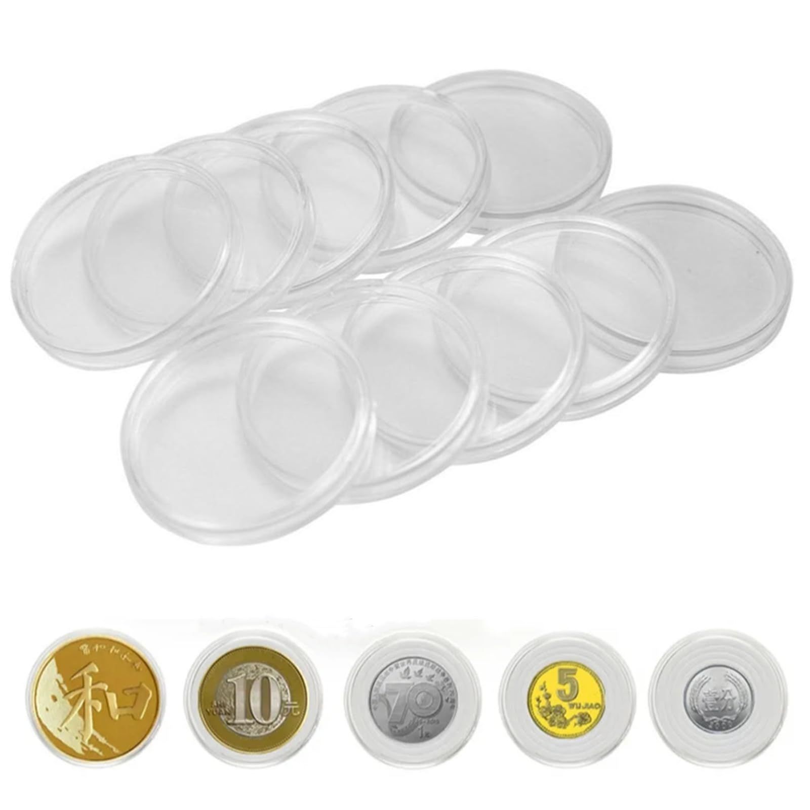 新品 コインカプセル コイン ケース 20個セット 内径30mm 記念硬貨 収納 ケース 透明 プラスチック ケース コインコレクション用