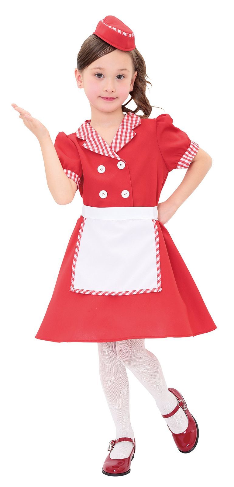Size:キッズ 120cm Party City コスプレ レッドダイナーガール キッズ 120cm 赤