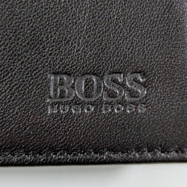 ヒューゴ ボス 二つ折り財布 レザー ブラック 未使用 HUGO - ブランド
