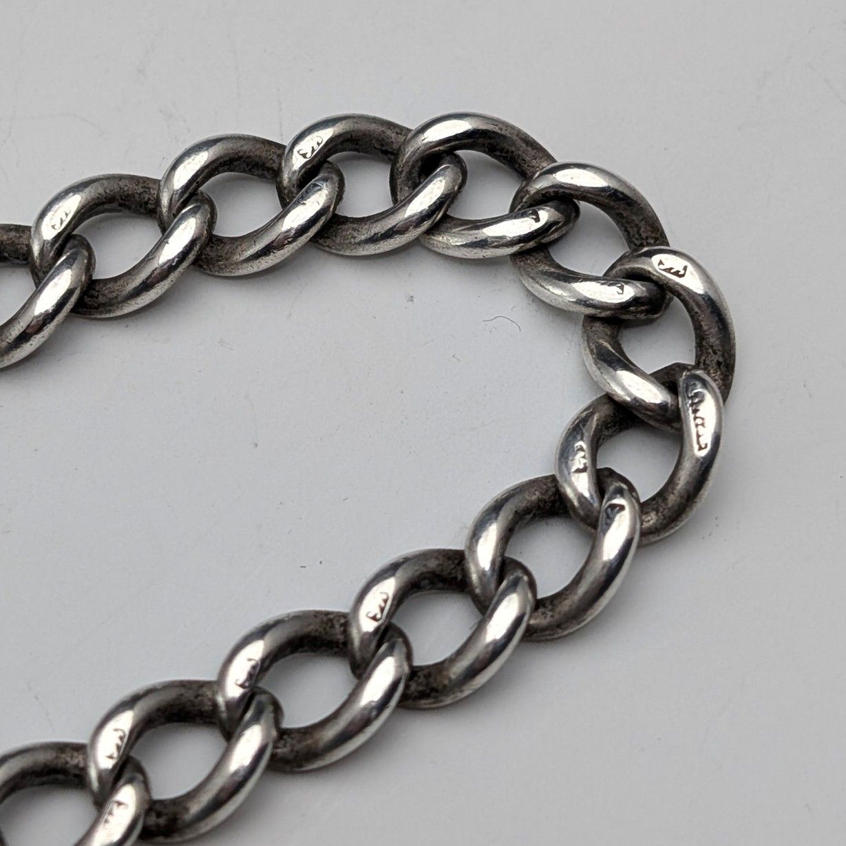 英国 アンティーク 純銀製 アルバートチェーン 40g スターリング