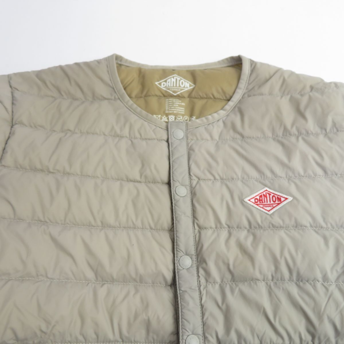【美品】ダントン インナーダウンジャケット JD-8748 ブラウン 36サイズ JD-8748] DANTON(ダントン)Crew Neck Inner Down Jacket(クルー