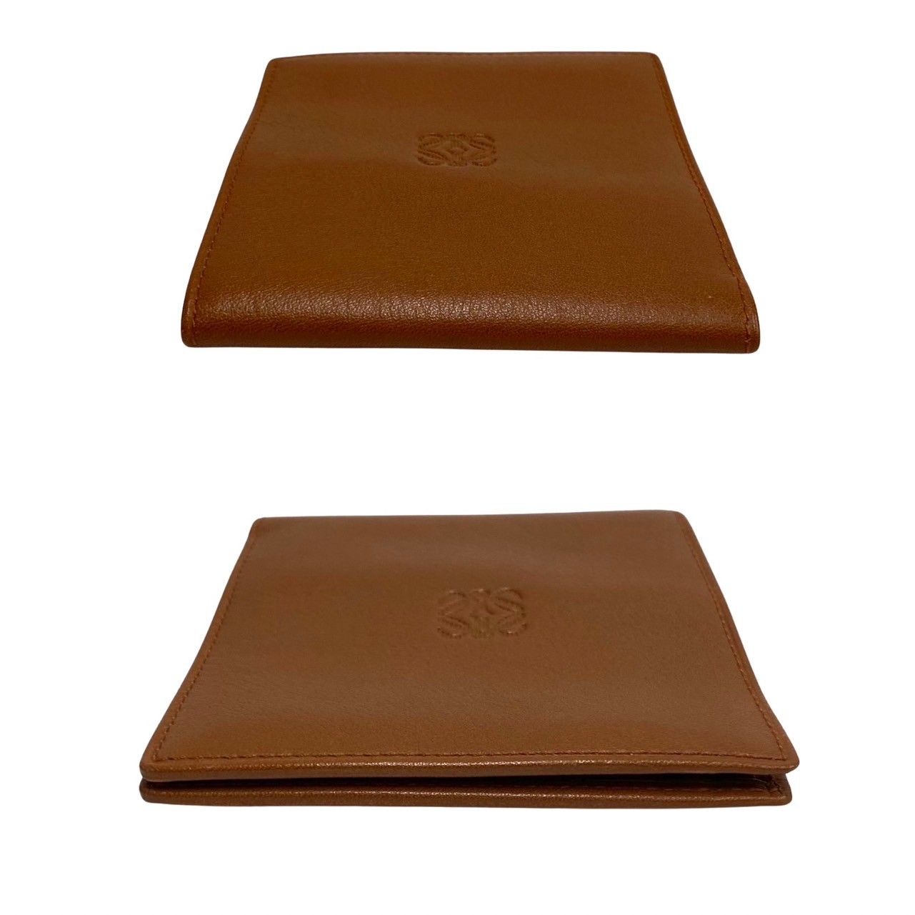 未使用保管品 希少品 保存袋付 LOEWE ロエベ アナグラム ロゴ レザー 