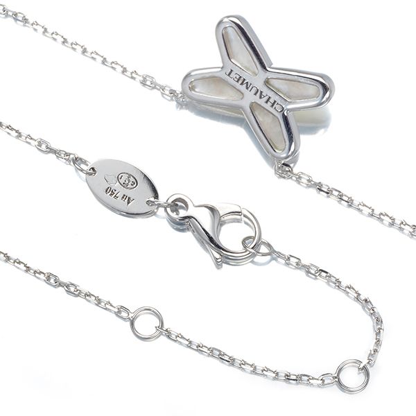 ショーメ ネックレス シェル ダイヤ ダイヤモンド ジュドゥリアン  