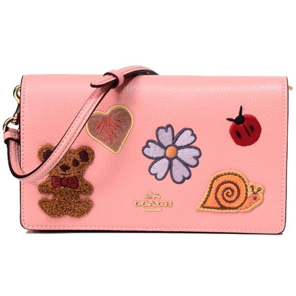 極美品♡ どぎつかっ コーチ デニムキルティング アンナ フォルド 