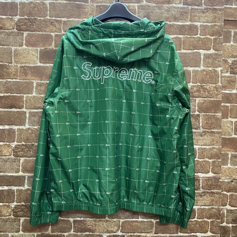 新品同様☆ Supreme×Lacoste Reflective Anorak Discover Supreme X