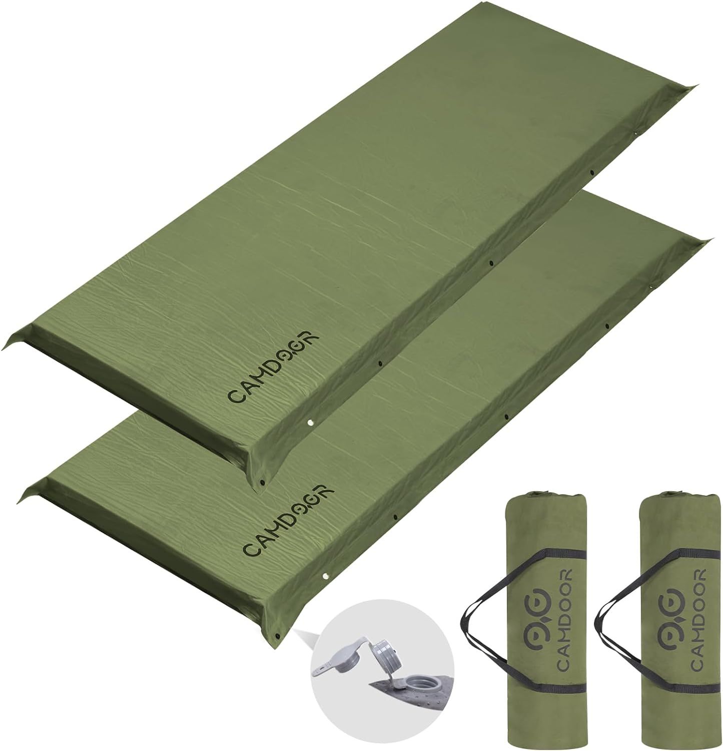 CAMDOOR キャンプ マット エアーマット 厚手 10cm【30秒自動膨張・より  