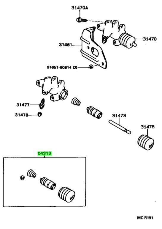 ★新品 トヨタ EP9# NP90 スターレット 純正 クラッチレリーズシリンダー オペレーティング キット TOYOTA cylinder kit, clutch release