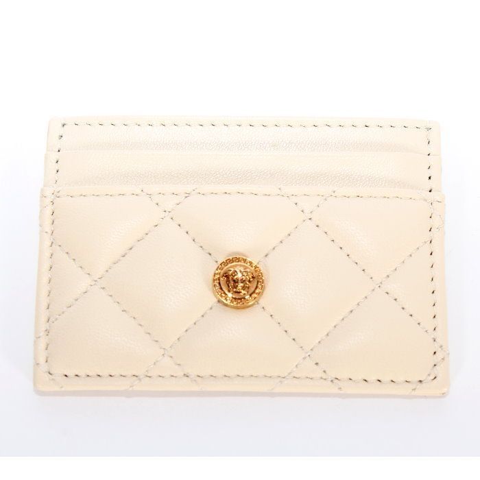 ヴェルサーチ VERSACE カードケース 名刺入れ ホワイト 【未使用】 お値下げ!】 ヴェルサーチェ VERSACE メドゥーサ カードホルダー オフ
