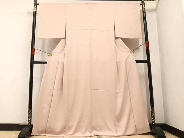 平和屋着物●無地絵羽訪問着　草花文　色無地　肌色　さが美扱い　正絹　逸品　AABA7870ph 平和屋着物○無地絵羽訪問着 草花文 色無地 肌色 さが美扱い 正絹 逸品