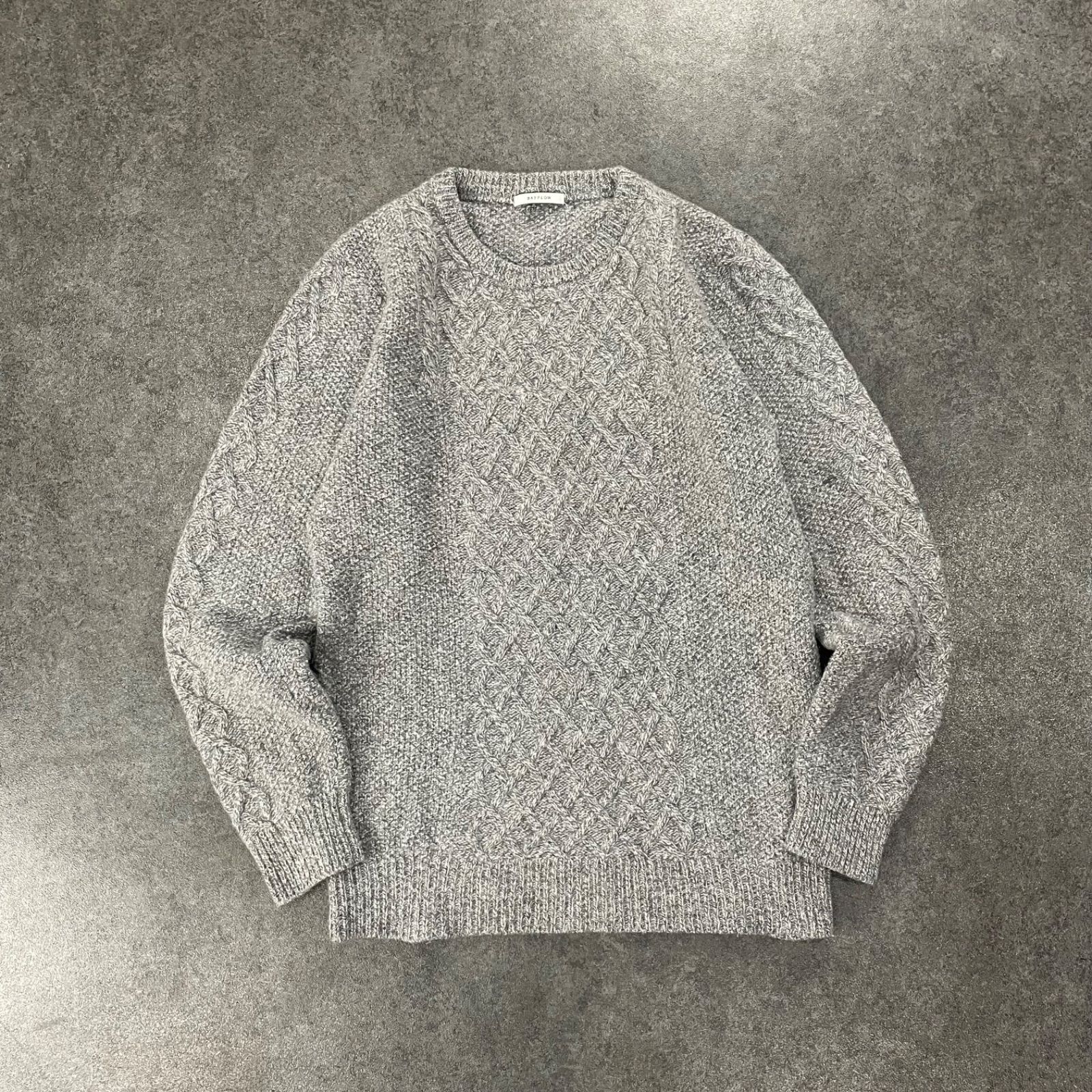 ベイフロー BAYFLOW ニット セーター 長袖 クルーネック 3 茶 ブラウン /YI メンズ BAYFLOW（ベイフロー）の「HAPPY KNIT クルーネックプルオーバー