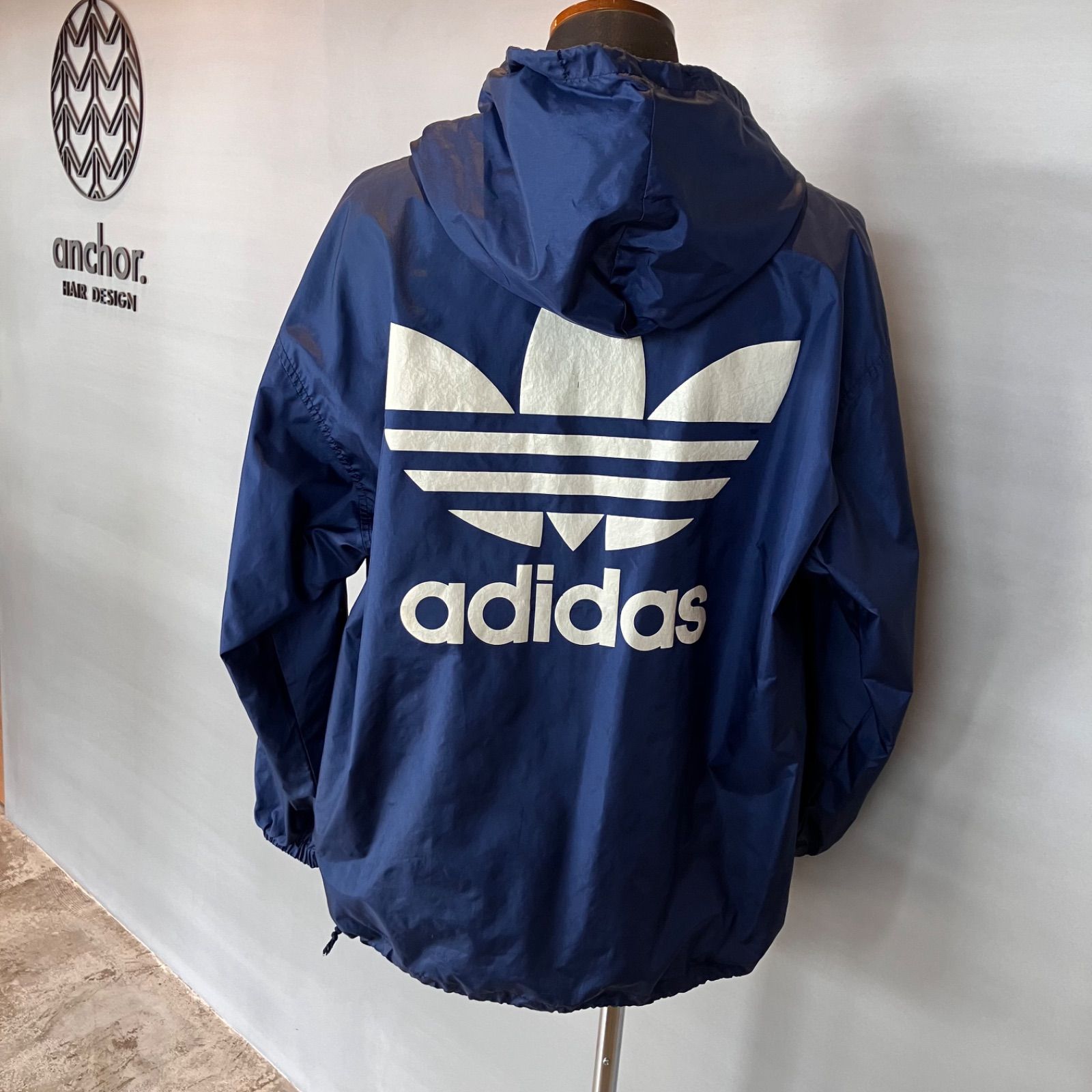 90's adidas アディダス ナイロンプルオーバー ウインドブレーカー