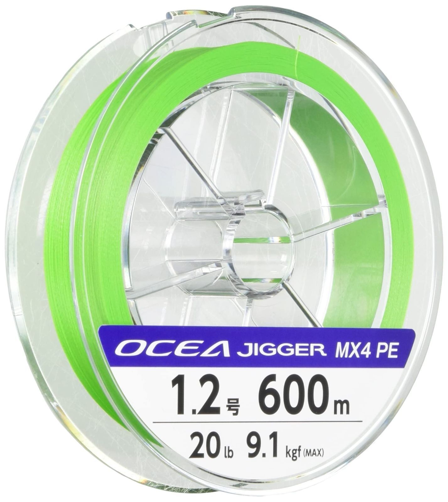 Style 600 m_Size 1.2号 20 lb _Color ライムグリーン シマノ SHIMANO PEライン オシア ジガー MX 4 m PL-O 94 P 釣り糸