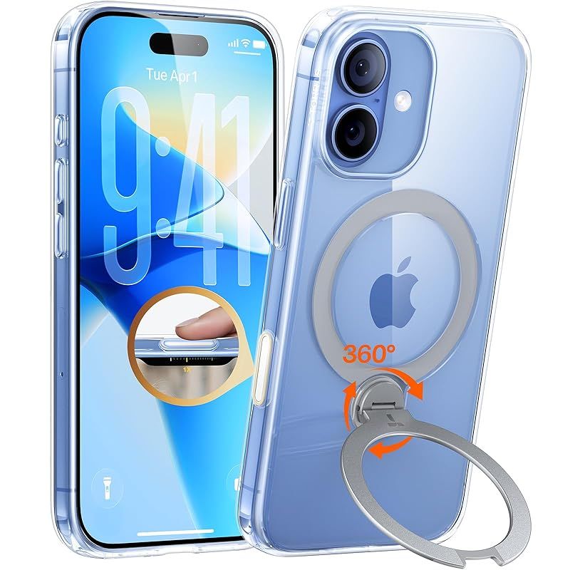 TORRAS iPhone 17 用 ケース【多機能一体・360°新定点回転