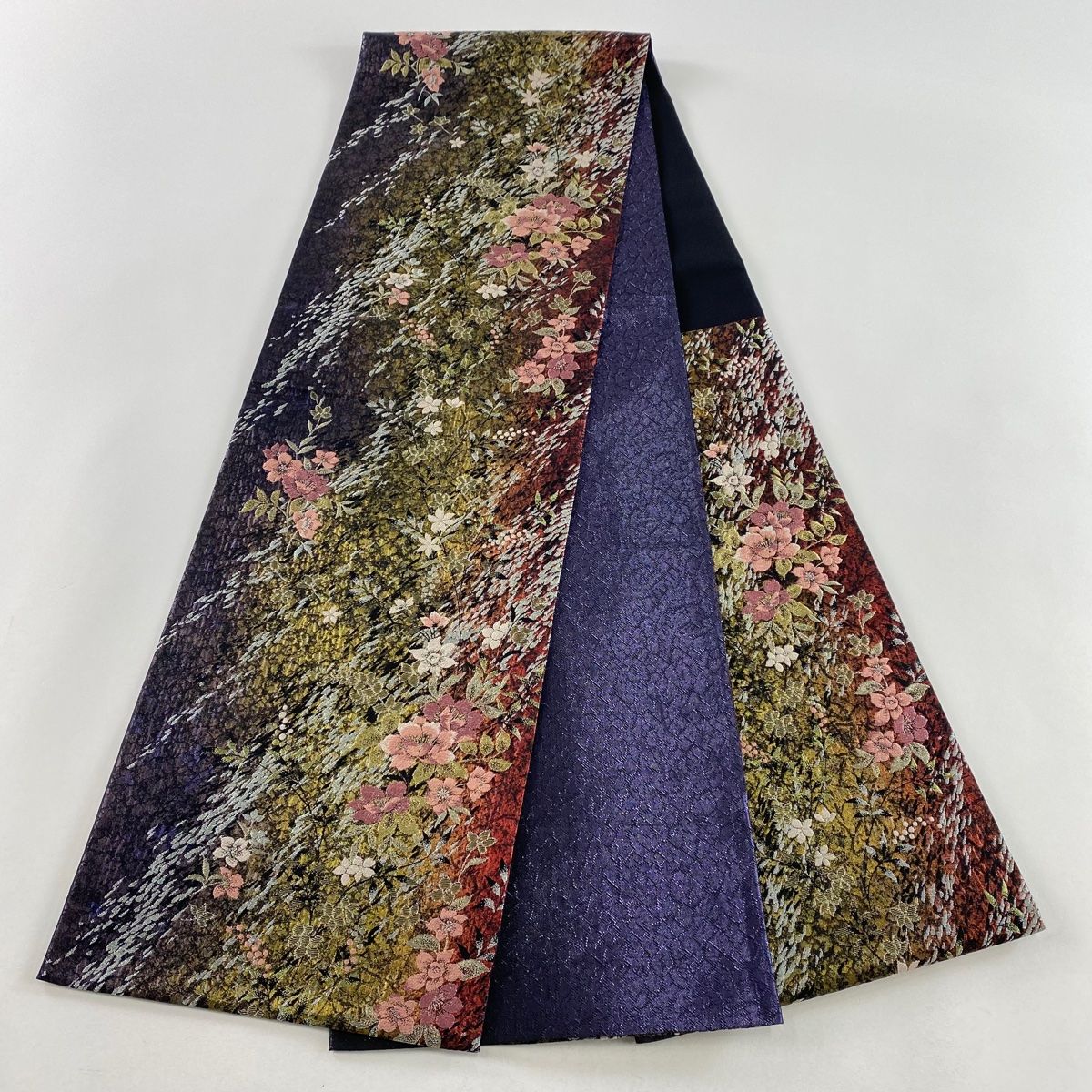 幾何学模様 袋帯 黒と紫 【公式通販】