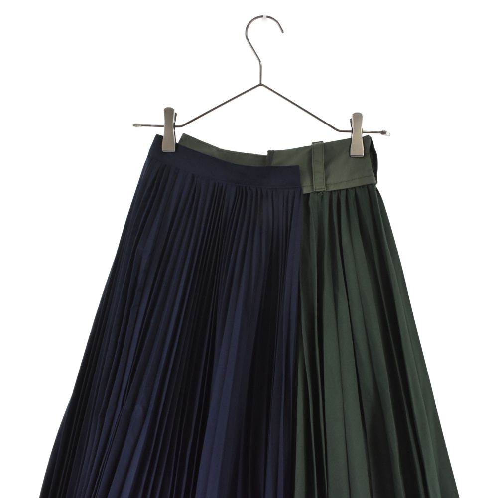 sacai サカイ コットン ポプリン プリーツスカート
