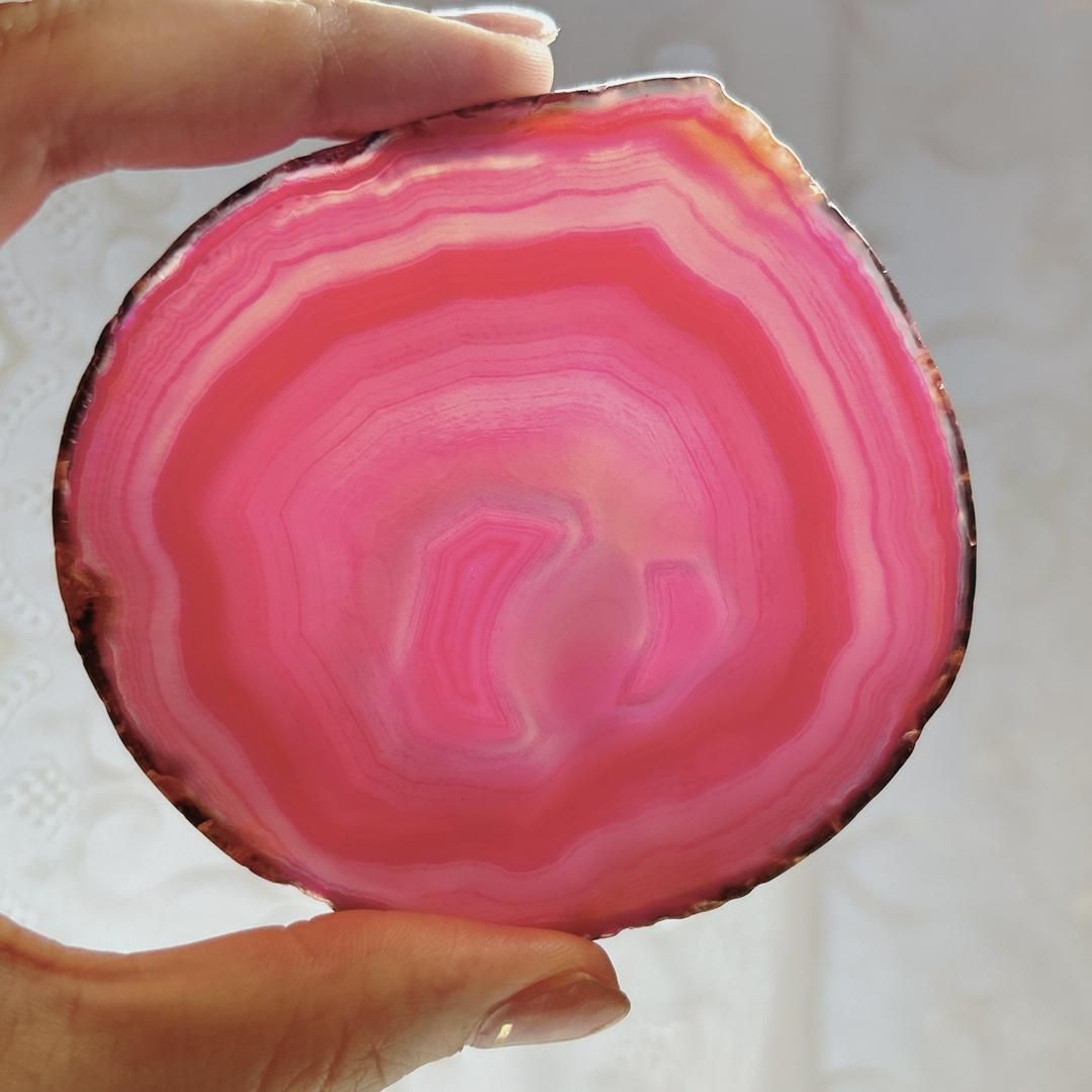 E5894】メノウスライス＊着色＊めのう＊瑪瑙＊アゲート ＊Agate