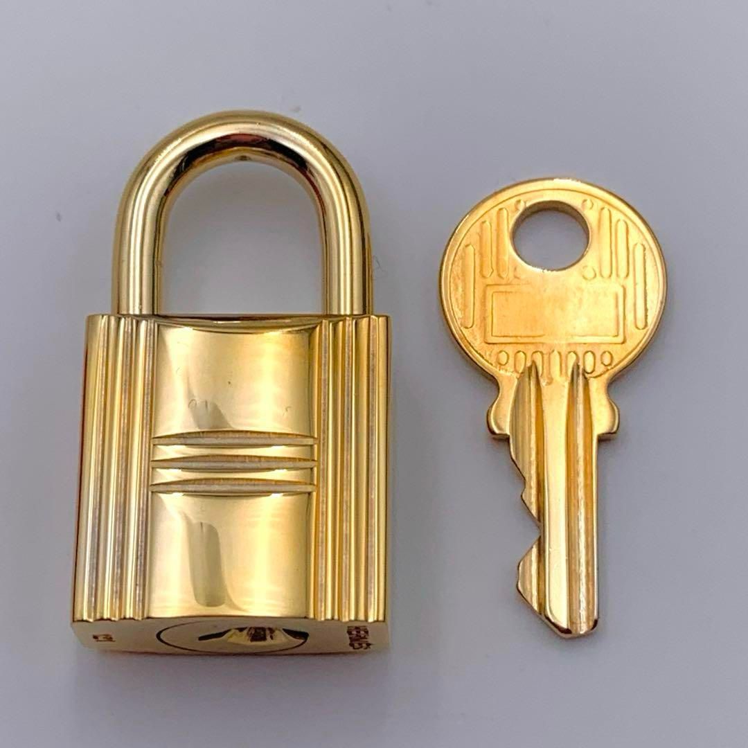 エルメス カデナ 24Kメッキ No.121 121番 鍵付き カデナキー パドロック チャーム 南京錠