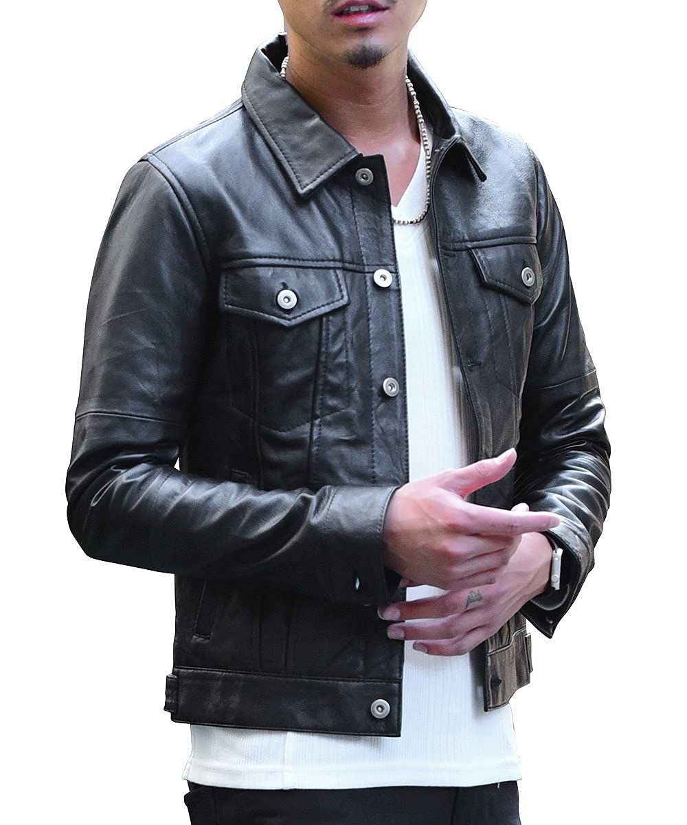 本革 レザージャケット ライダースジャケット メンズ 革ジャン 本革ジャケット シングルライダース ダブルライダース リアルレザー リプロダクトレザー ジョーカー