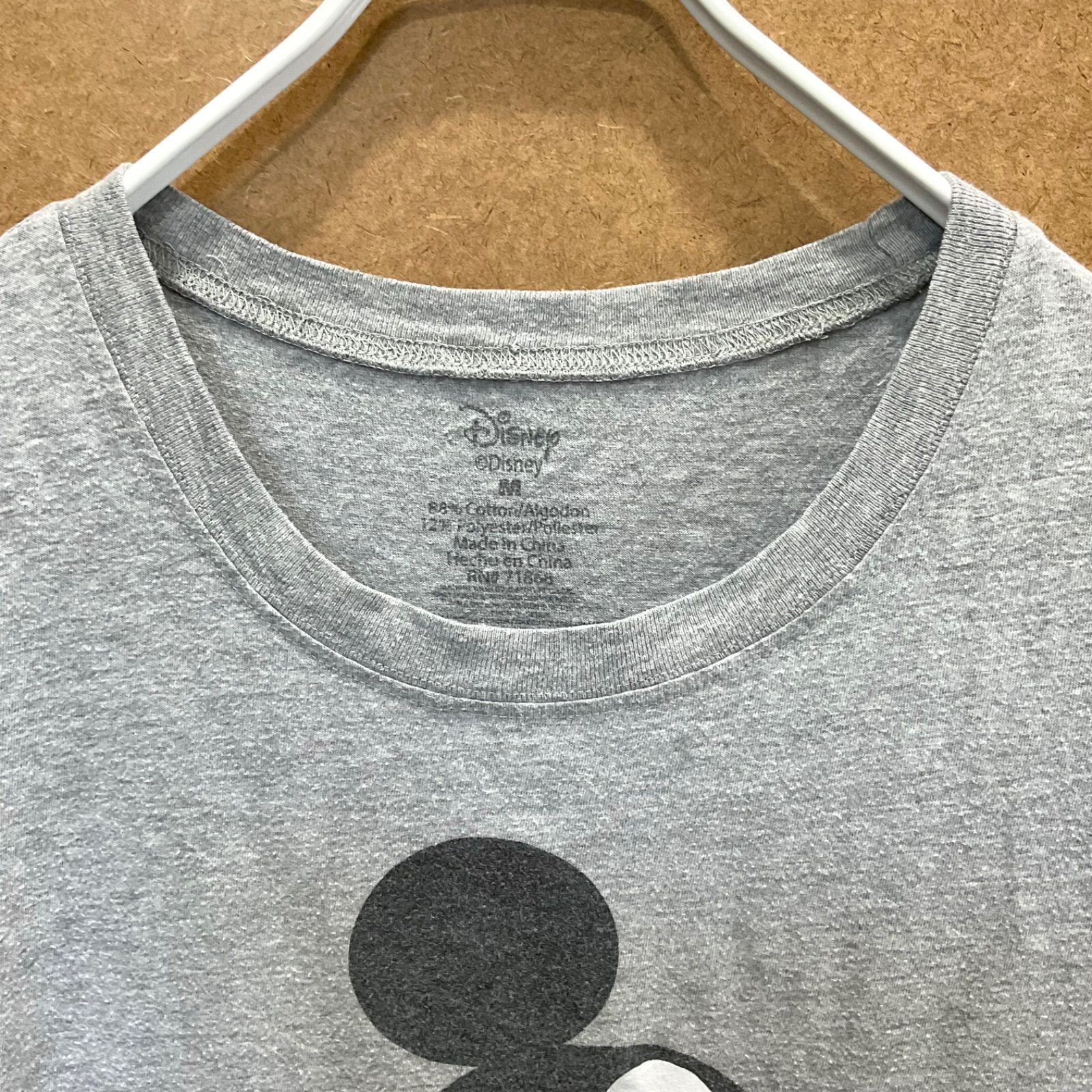 USA古着 ミッキーマウスMICKEY MOUSE ディズニーDisney 半袖Tシャツ 灰色M