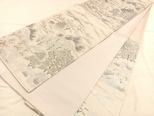 圧巻 袋帯 豪華刺繍 金✖️銀 素晴らしい加工 正絹 AO-3138 圧巻 袋帯 豪華刺繍 金✖️銀 素晴らしい加工 正絹 AO-3138