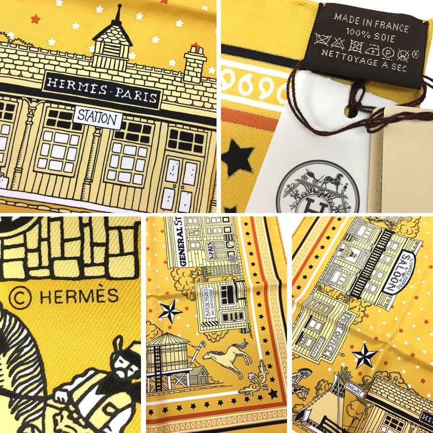 エルメスカレ55 パリステーションバンダナ黄色